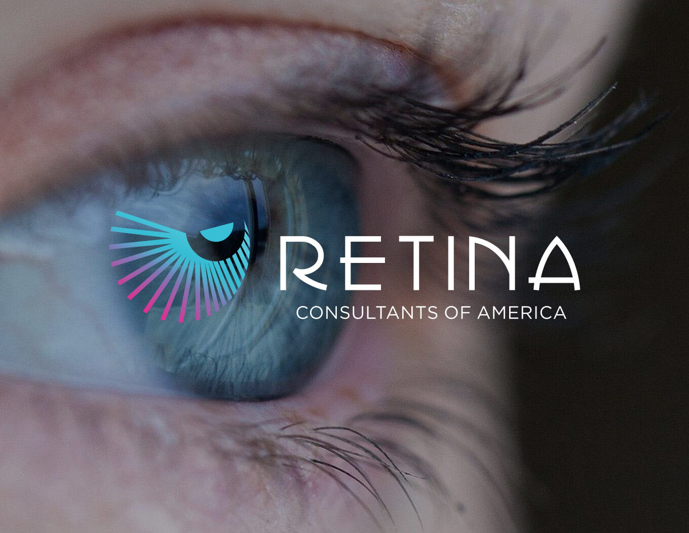 Retina Consultants of America logo over a close-up image of an eye.